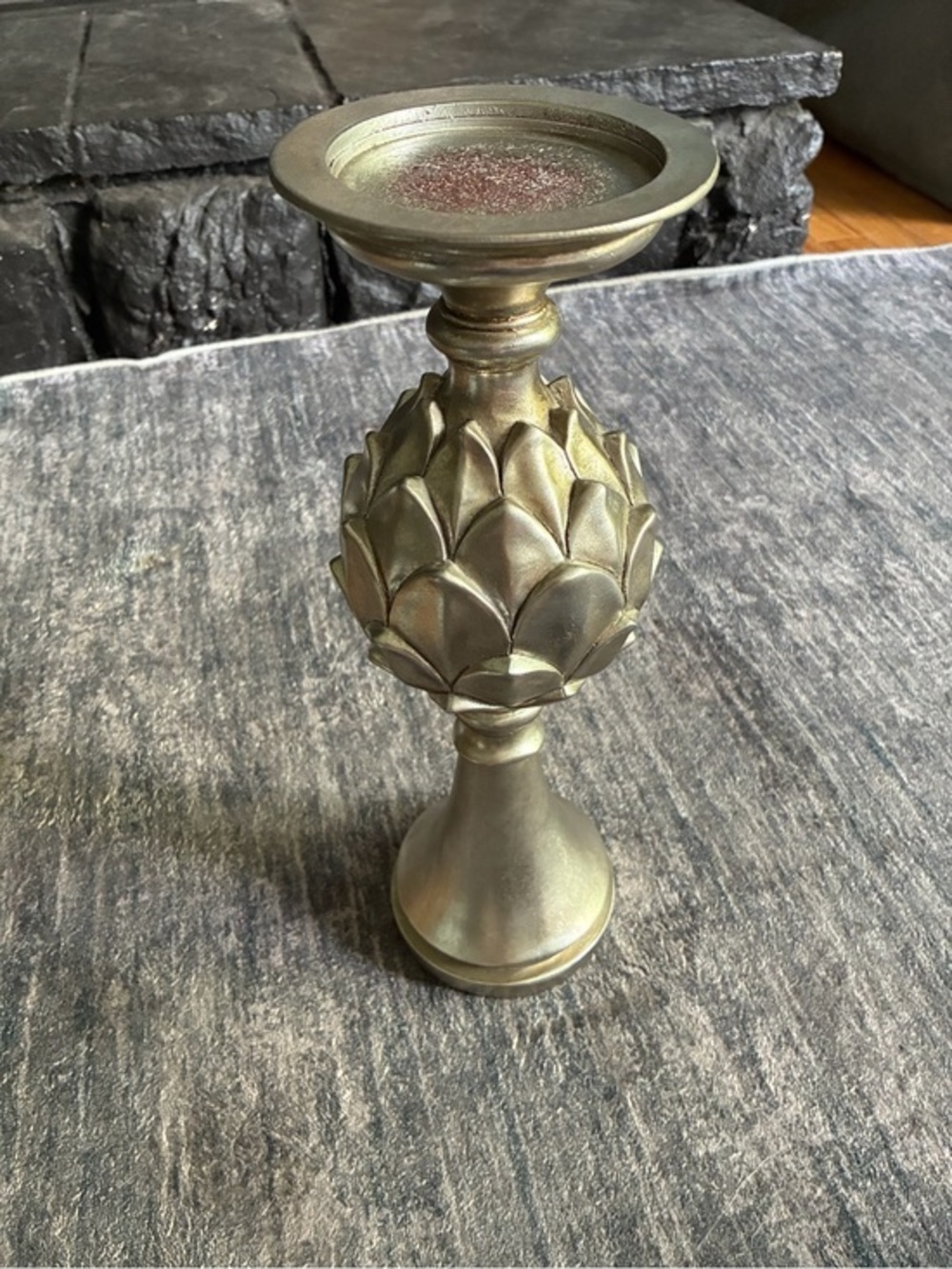 Gold Decorative Pineapple Candle Holder - Home Accents